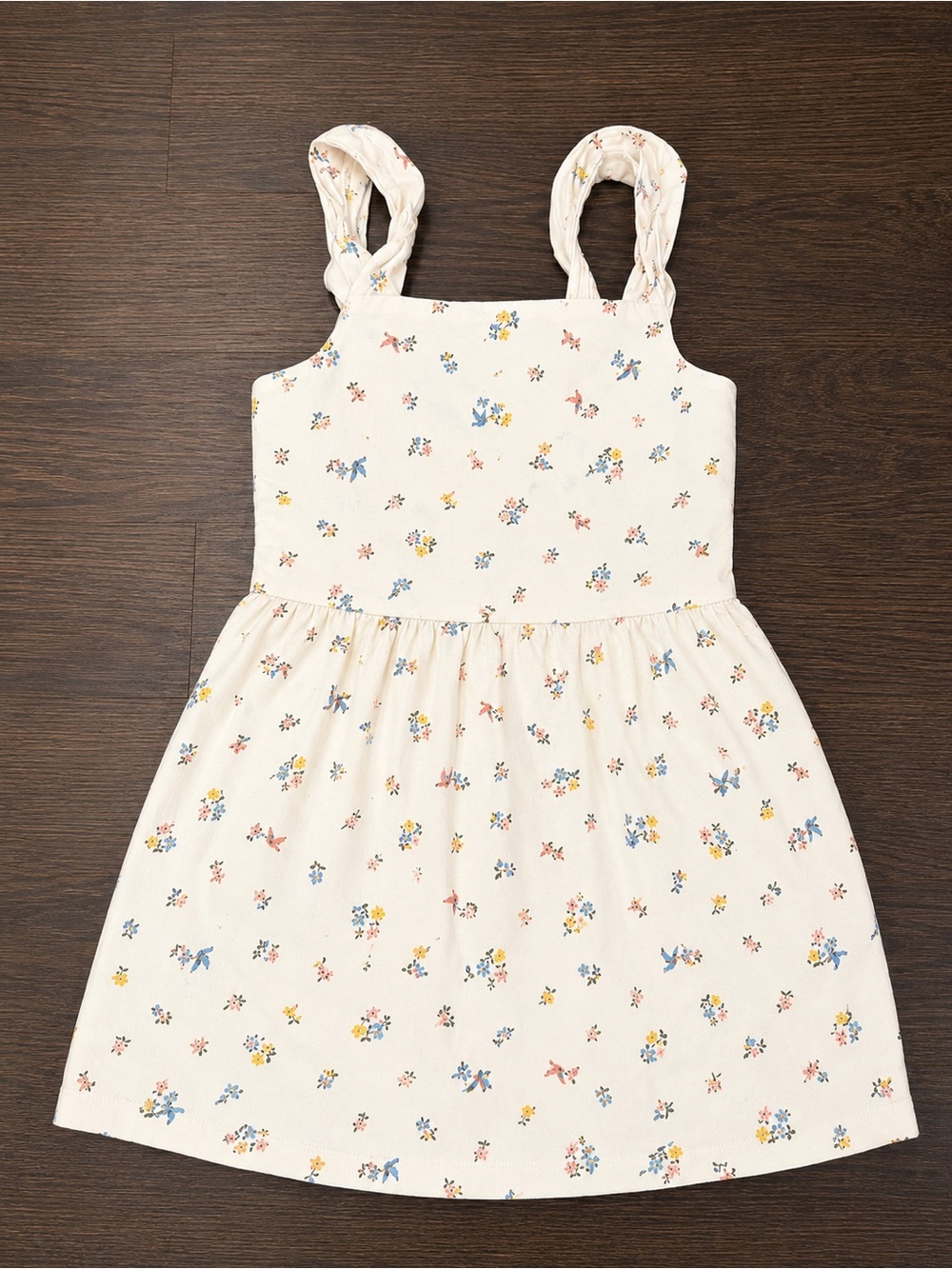 Carters Cream Floral Sundress for Kids - Sleeveless Strappy Dress